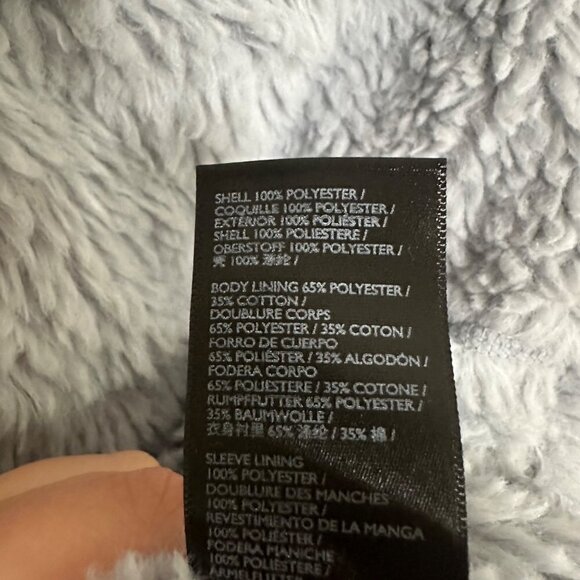 Urban Outfitters Teddy Hoodie Cropped Blue BDG Women's Size Small Cozy Fuzzy - Picture 8 of 8